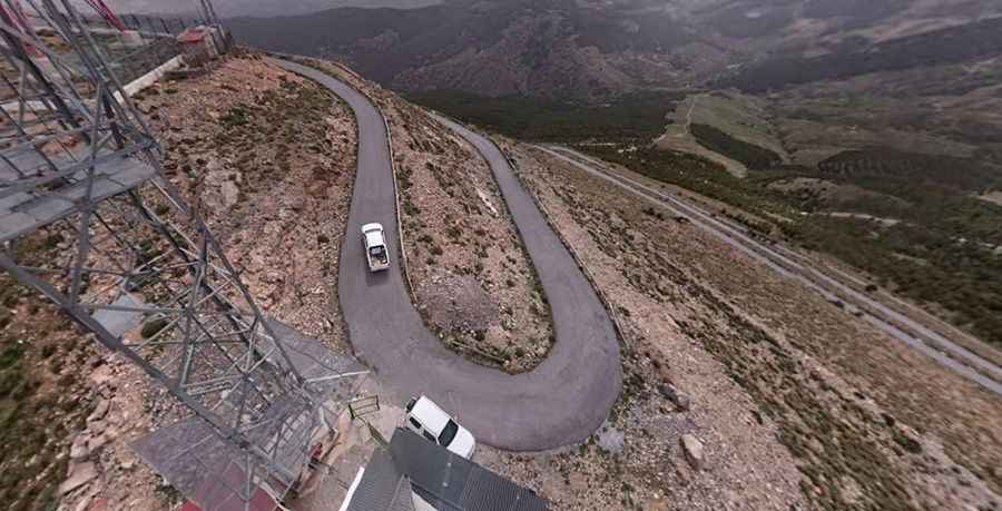 Driving the road to Tetica de Bacares is not a piece of cake