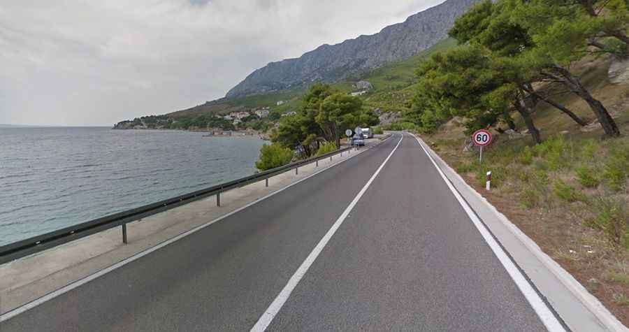 Driving the scenic Adriatic Highway along the sea