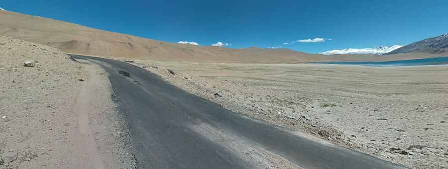 Driving the Scenic Paved Mountain Road to Namshang La