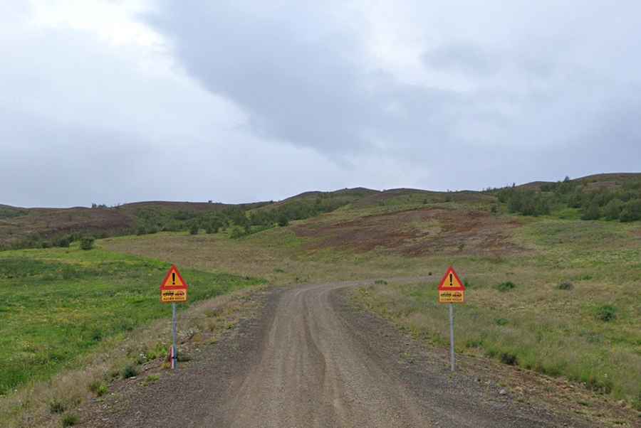 Driving the Scenic Road 832 Through Vadlaheidi Pass in North Iceland
