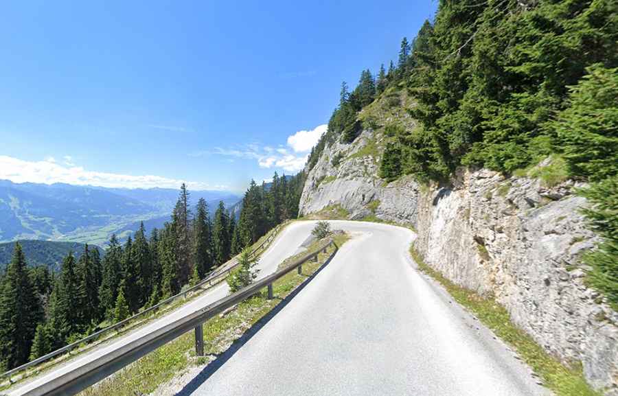 Driving the scenic Stoderzinken Alpine Road in the Austrian Alps