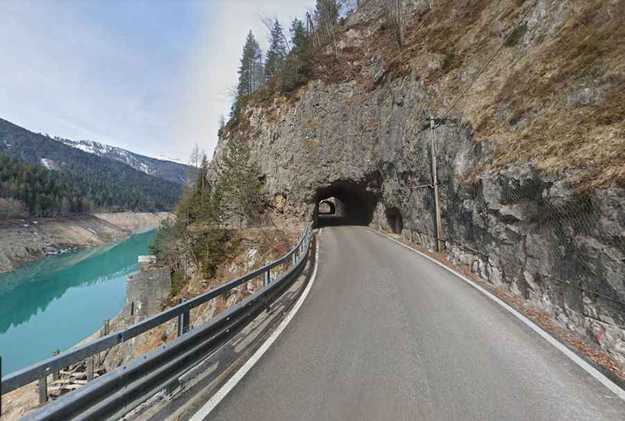 Driving the scenic Strada del Lumiei, the Italian road of the tunnels