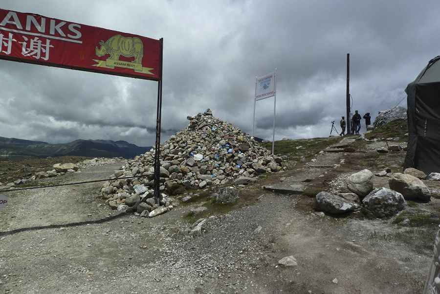 Driving the wild road to Bum La in the Himalaya