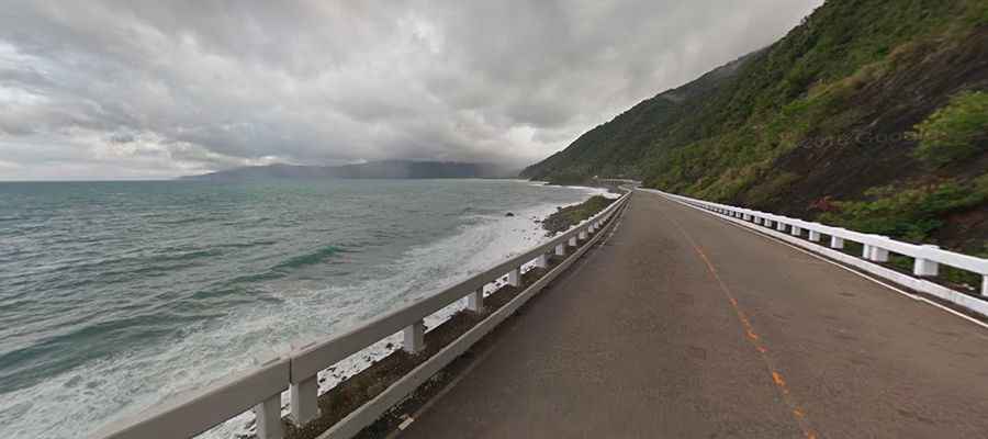 Driving the winding Patapat Bridge along the sea coast