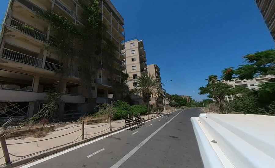 Driving through the abandoned streets of Varosha, the ghost town of the Mediterranean