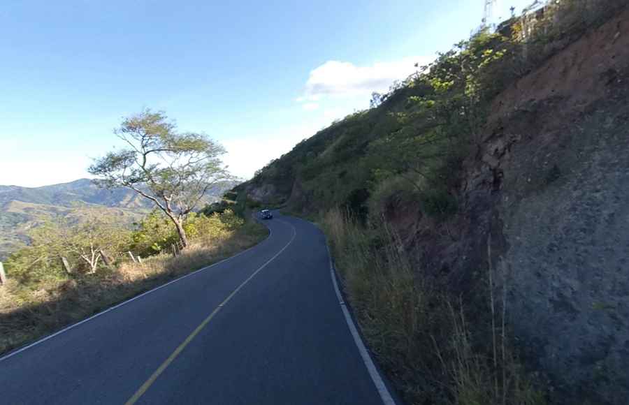Driving through the curvy Road 606