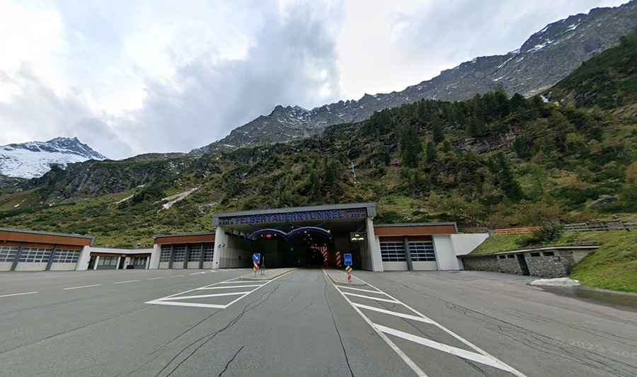 Driving Through the Felbertauern Tunnel in the Heart of the Alps