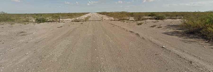 Driving through the straight Ruta Provincial 26 in La Pampa
