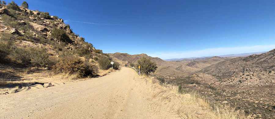 Driving to Crown King, a mining town in Arizona