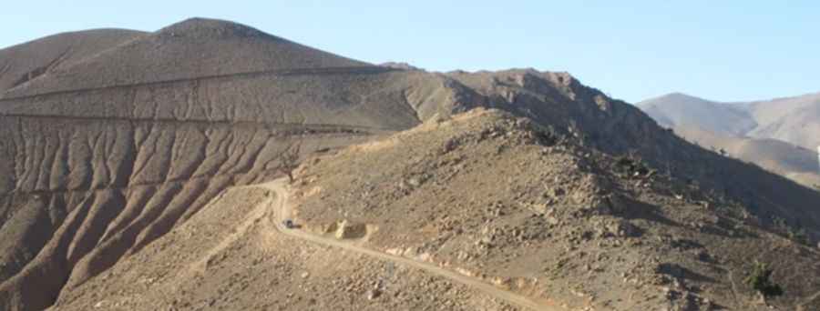 Driving to Jbel Ayachi, one of Africa's highest roads