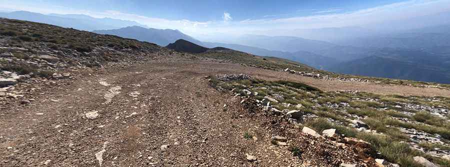 Driving to Mount Tomorr, the highest road in Albania
