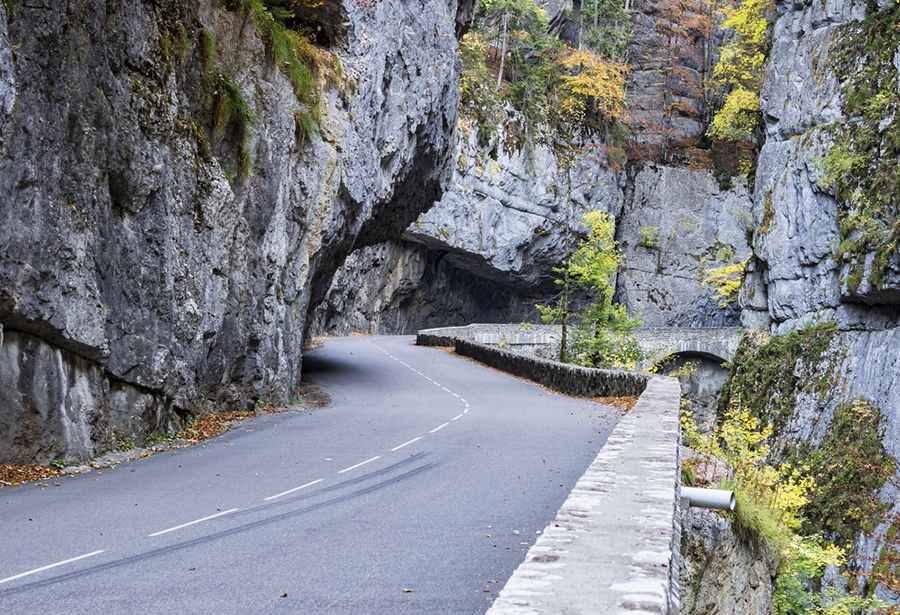 Gorges de la Bourne is a balcony road in France