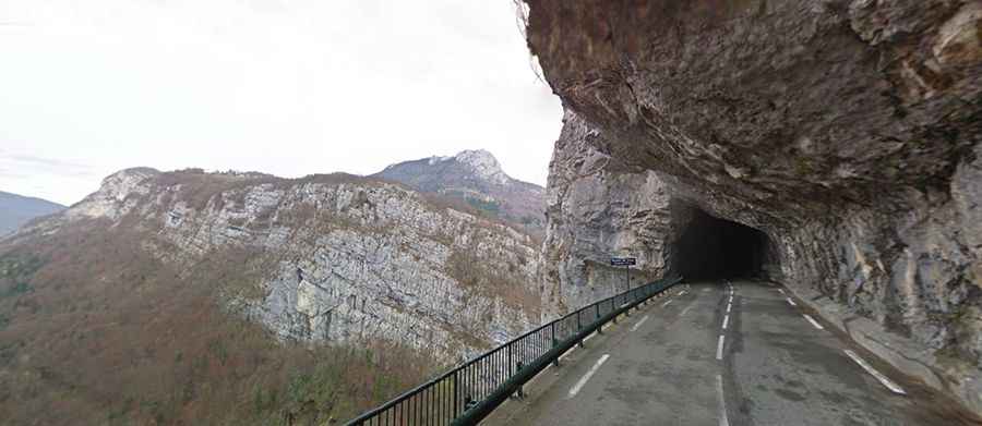 Gorges du Guiers Vif is a balcony road in France