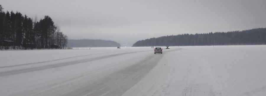 How long is Kallavesi Ice Road?
