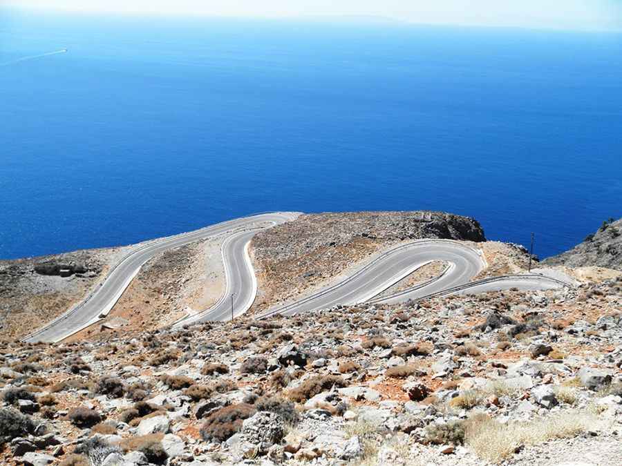 How long is the road from Hora Sfakion to Anopolis?