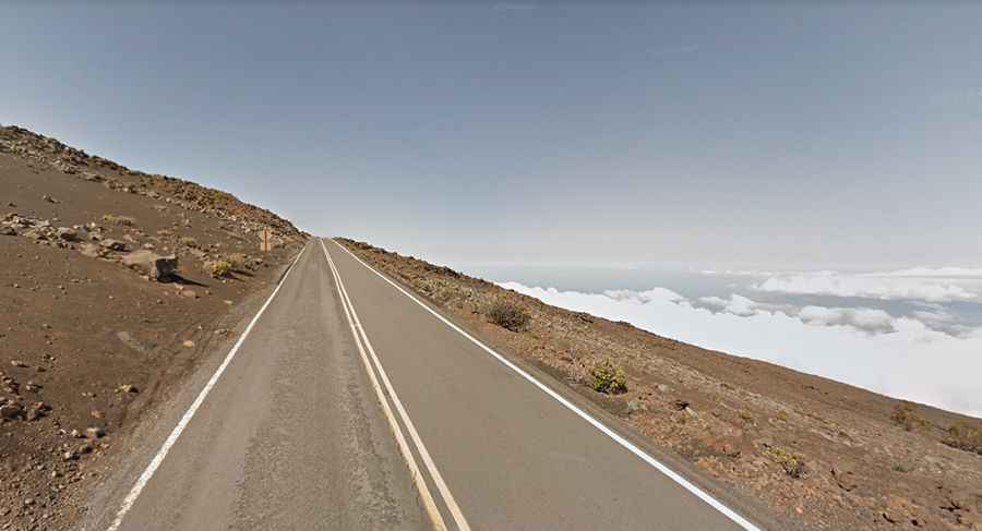 How long is the road to Haleakala?