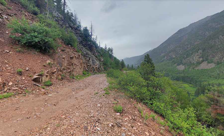 Is Lime Creek Road in Colorado unpaved?