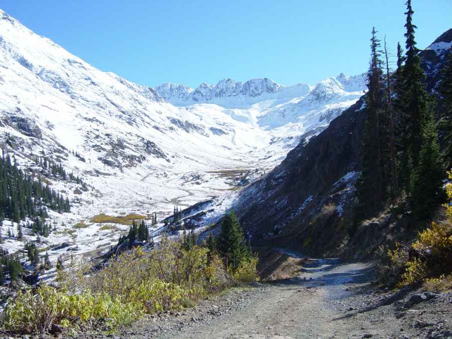 Is the road to American Basin in Colorado unpaved?