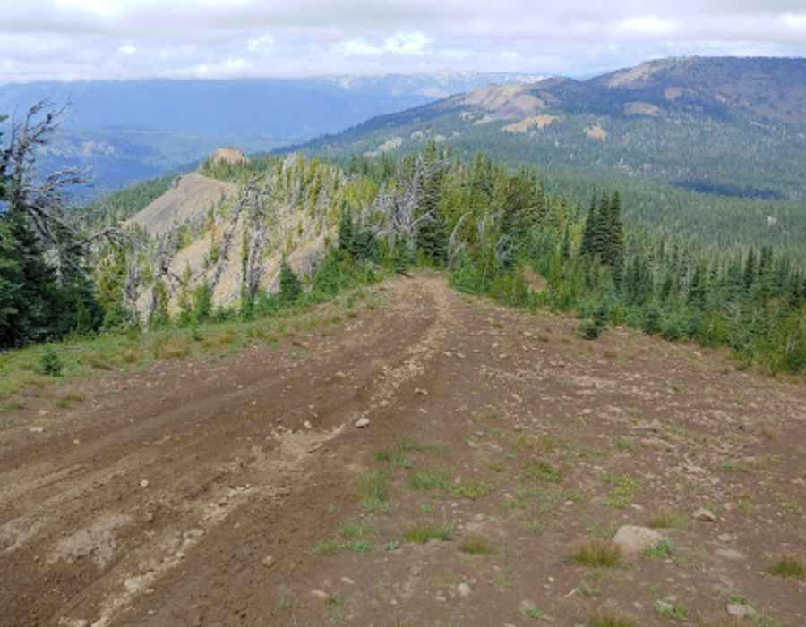 Is the road to Blue Slide in Washington unpaved?