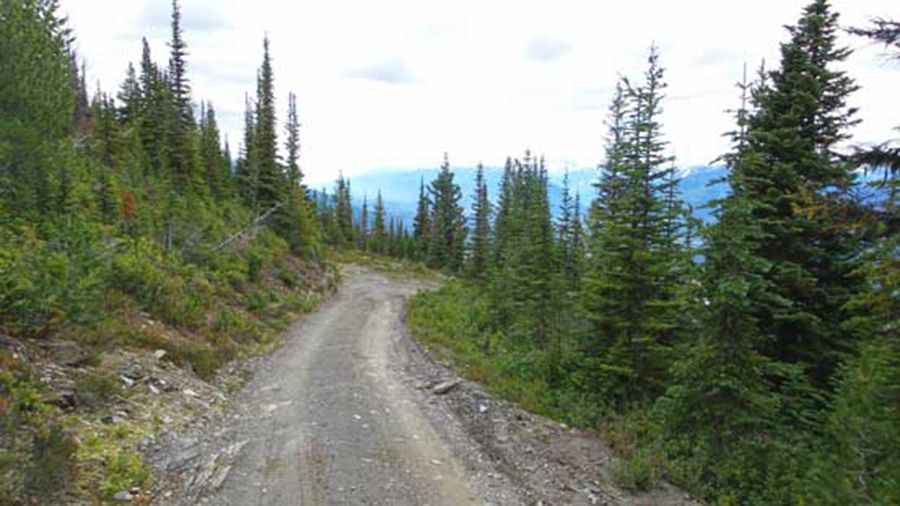 Is the road to McBride Peak unpaved?