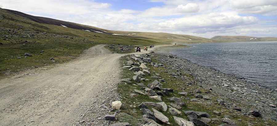 Khar Lake, a delightful yet rough road