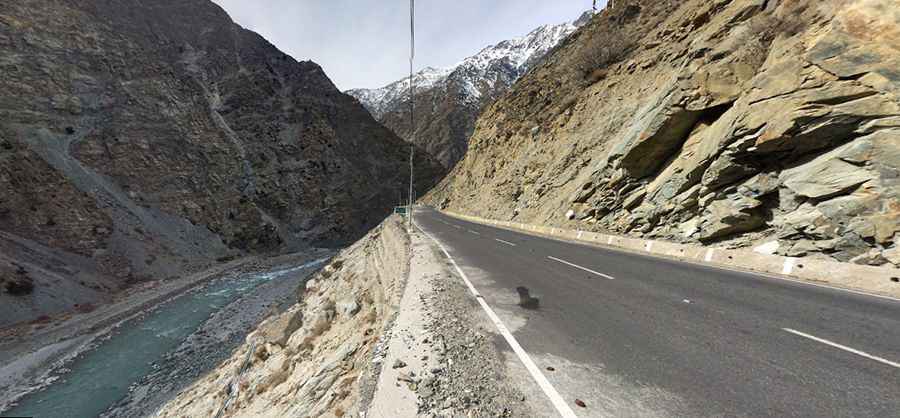 Kinnaur Road is a narrow and dangerous cliff drive
