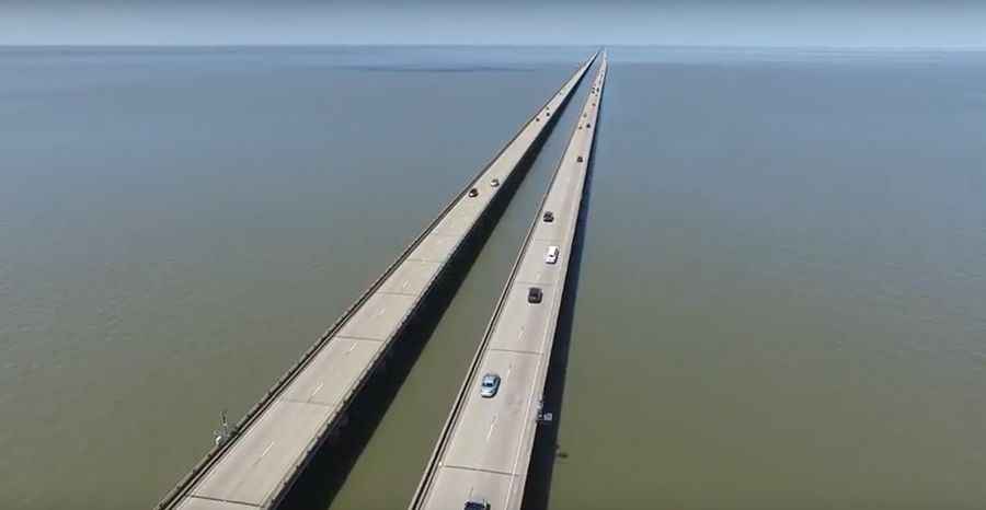Lake Ponchartrain Causeway Bridge never seems to end