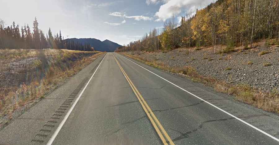 Mentasta Pass, a paved road in Alaska