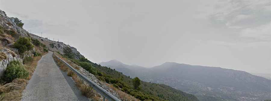 Mont Caume, a narrow and winding mountain road