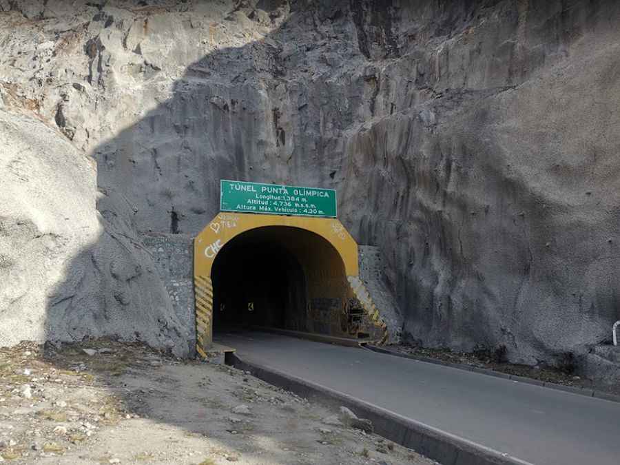 Punta Olimpica is the highest tunnel in the Americas