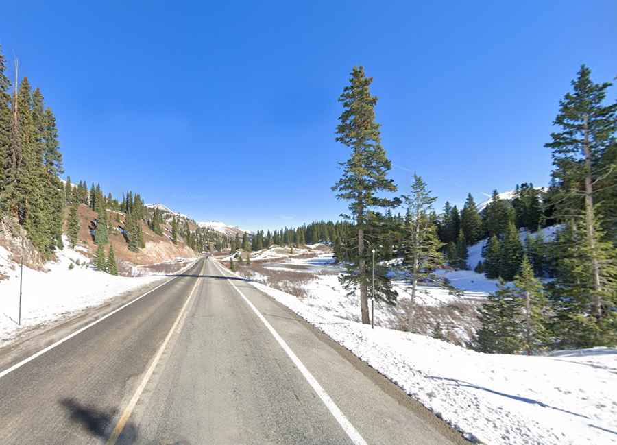 Red Mountain Pass in Colorado is a treacherous drive in the wintertime