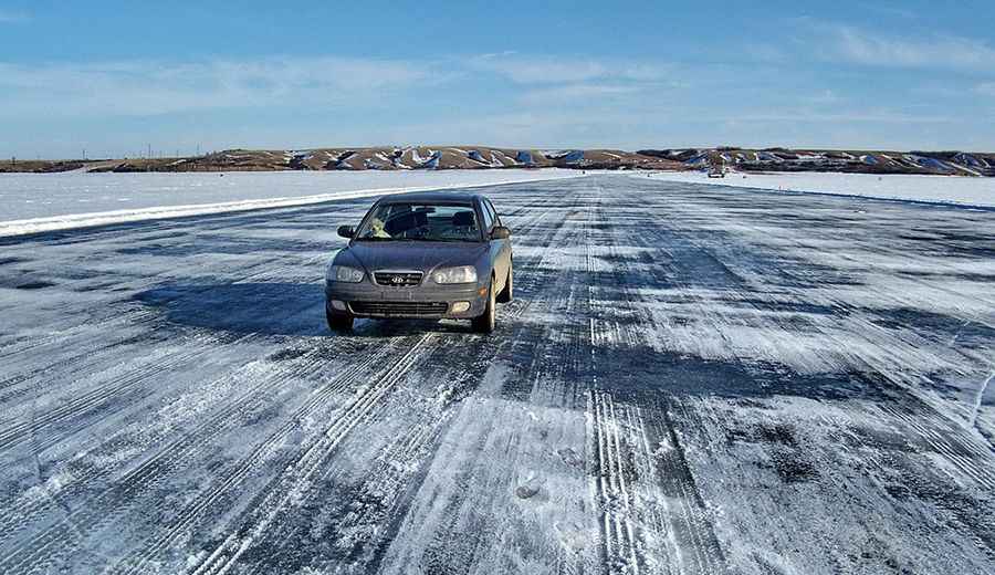 Riverhurst Crossing is a Canadian ice road