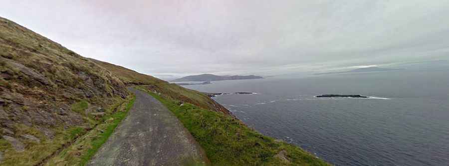 Road R319 Travels by Hairpins to the Edge of the Sea