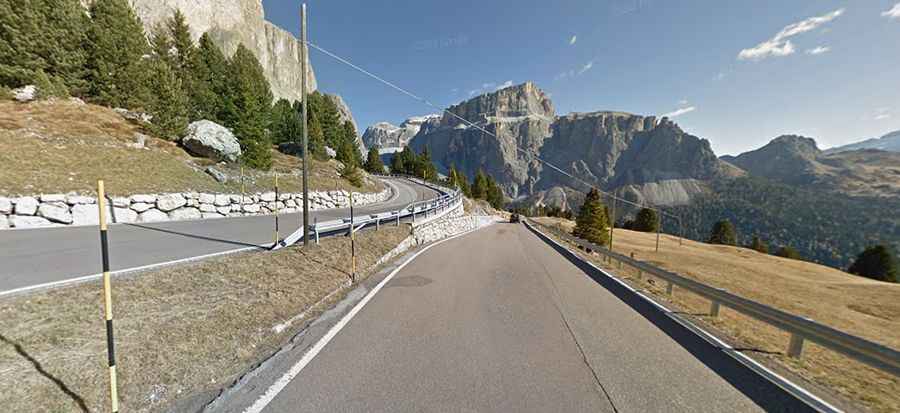 Sella Pass is one of the most iconic roads of the Dolomites