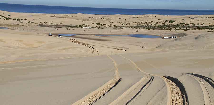 Stockton Beach 4wd Track is a scenic journey seaside in Australia