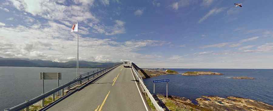 Storseisundet Bridge: a different shape from whichever angle you view it