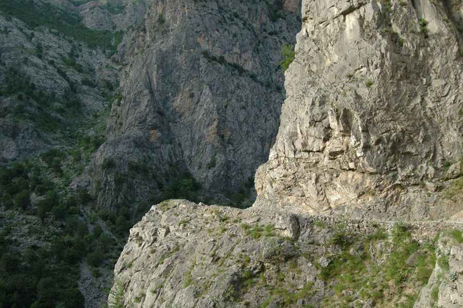 The brutal road to Nikc through the Cemit Canyon is pure Albanian adventure