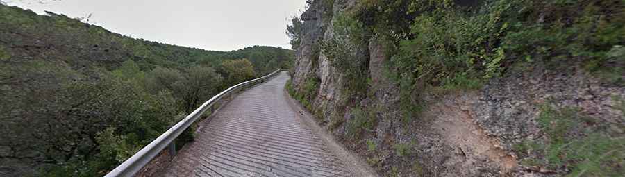 The brutally steep road to Sant Jaume de Montagut church