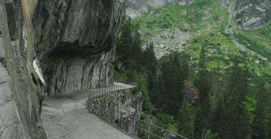 The challenging old road to Grimsel Pass