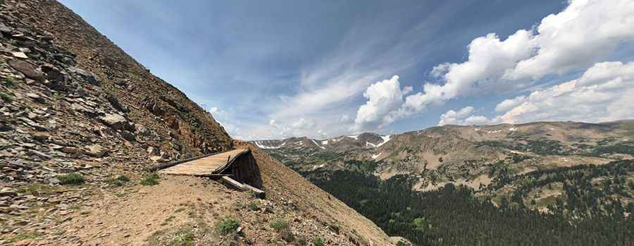 The closed road to Devil’s Slide Trestles in Colorado