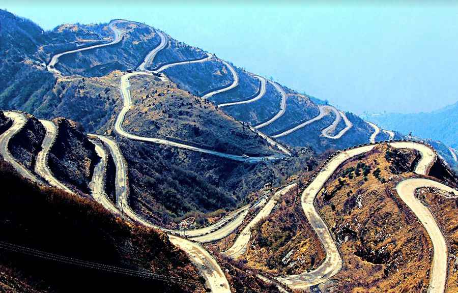 The hairpin turns of Three Level Zigzag Road are not for the fainthearted