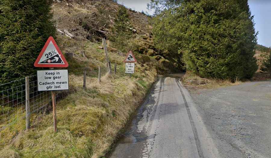 The inhumane Devil’s Staircase in Wales with 21% ramps
