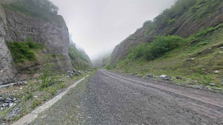 The Karmadon Canyon Road is said to be the scary of scaries