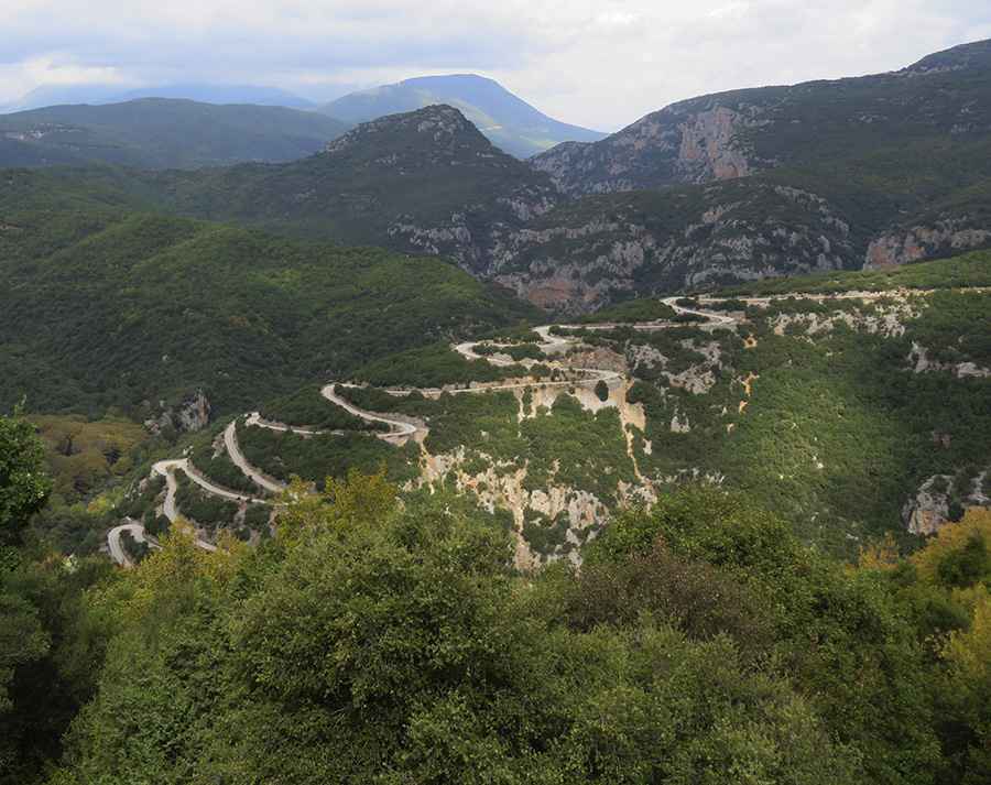 The road from Aristi to Papingo. Navigating 23 Hairpin Turns in Greece
