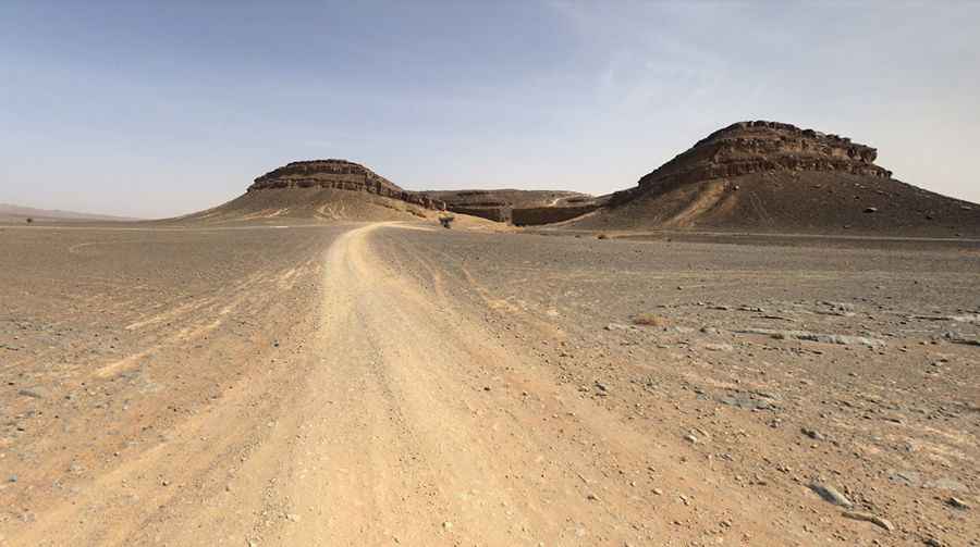 The road to Gara de Medouar, Spectre’s headquarters in the James Bond film