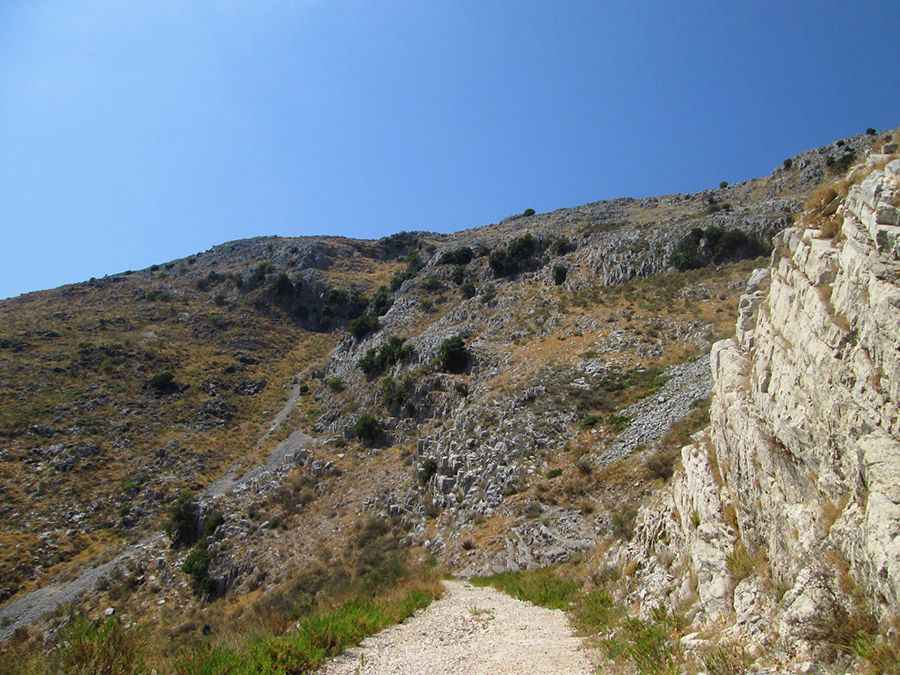 The road to Palies Sinies in Corfu is not for timid drivers