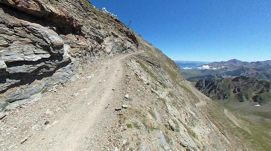 The rough and bumpy road among the clouds to Pic du Midi