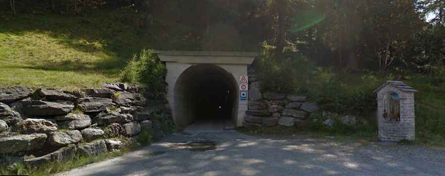 The scary Lago di Luzzone tunnel