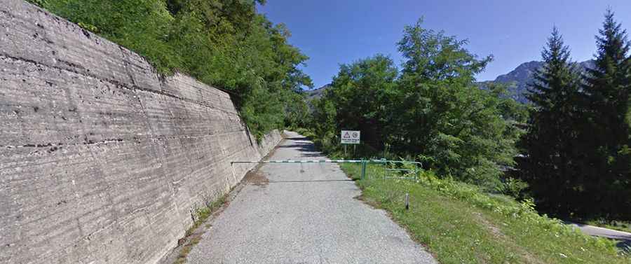 The steep private road to Monte Ray: An engineering feat in the Gesso Valley