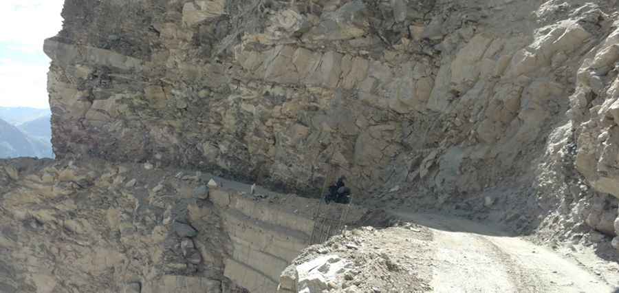 The unnerving and treacherous road to Malling Nala is not for those with vertigo or a fear of landslides